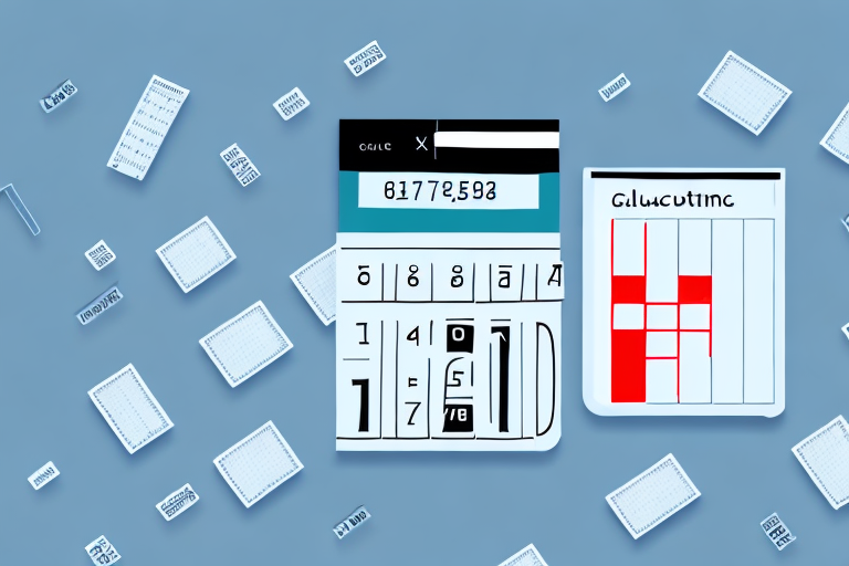A calculator with equations and numbers to represent the concept of calculating something